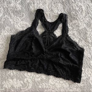 Torrid black lace racerback bralette